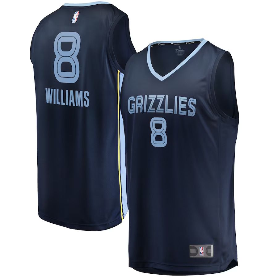 Men Memphis Grizzlies #8 Fanatics Branded Navy Ziaire Williams Fast Break Replica NBA Jersey